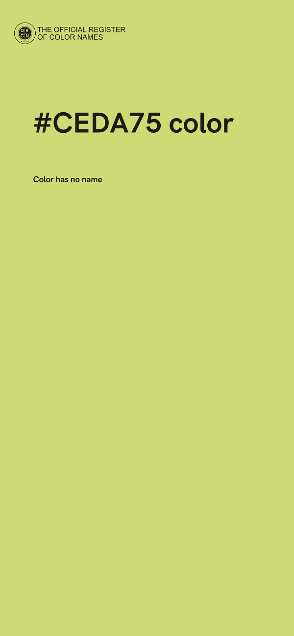 #CEDA75 color image