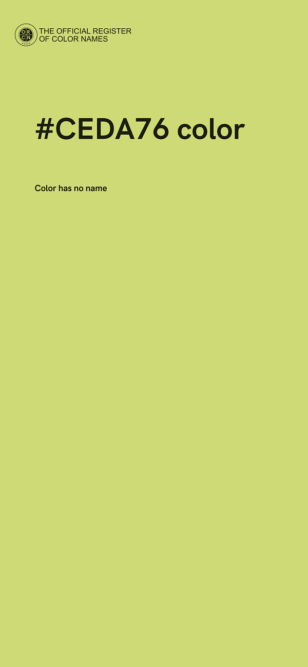 #CEDA76 color image
