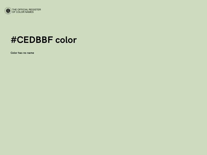 #CEDBBF color image