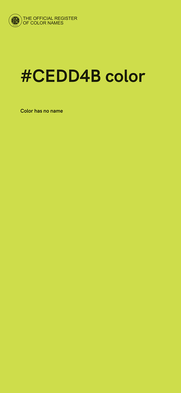 #CEDD4B color image
