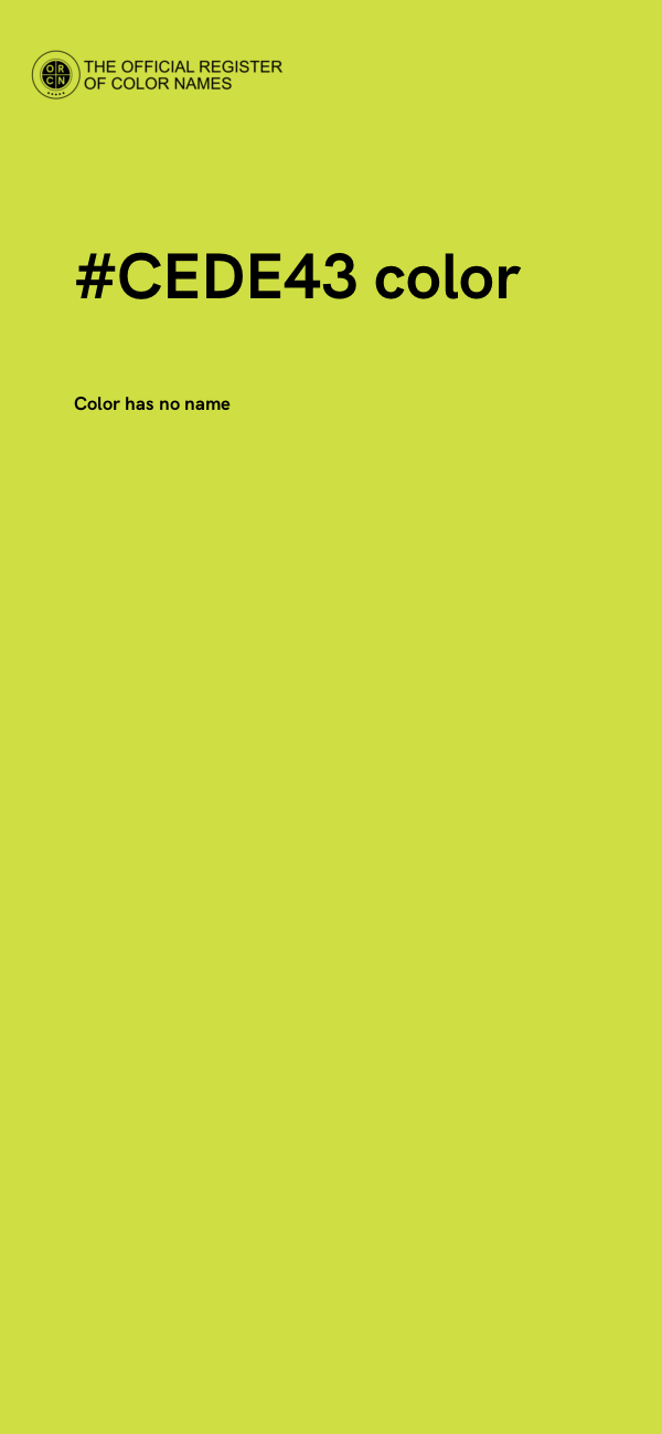 #CEDE43 color image
