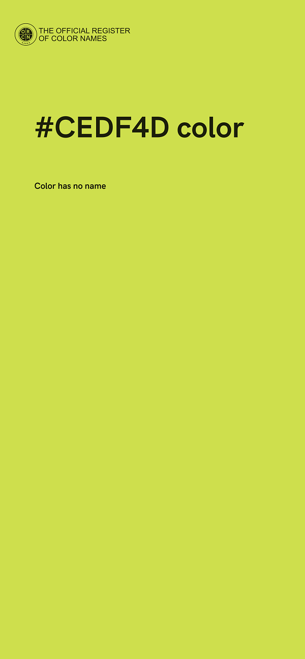 #CEDF4D color image