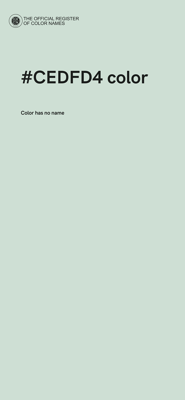 #CEDFD4 color image