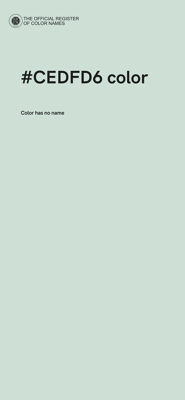 #CEDFD6 color image