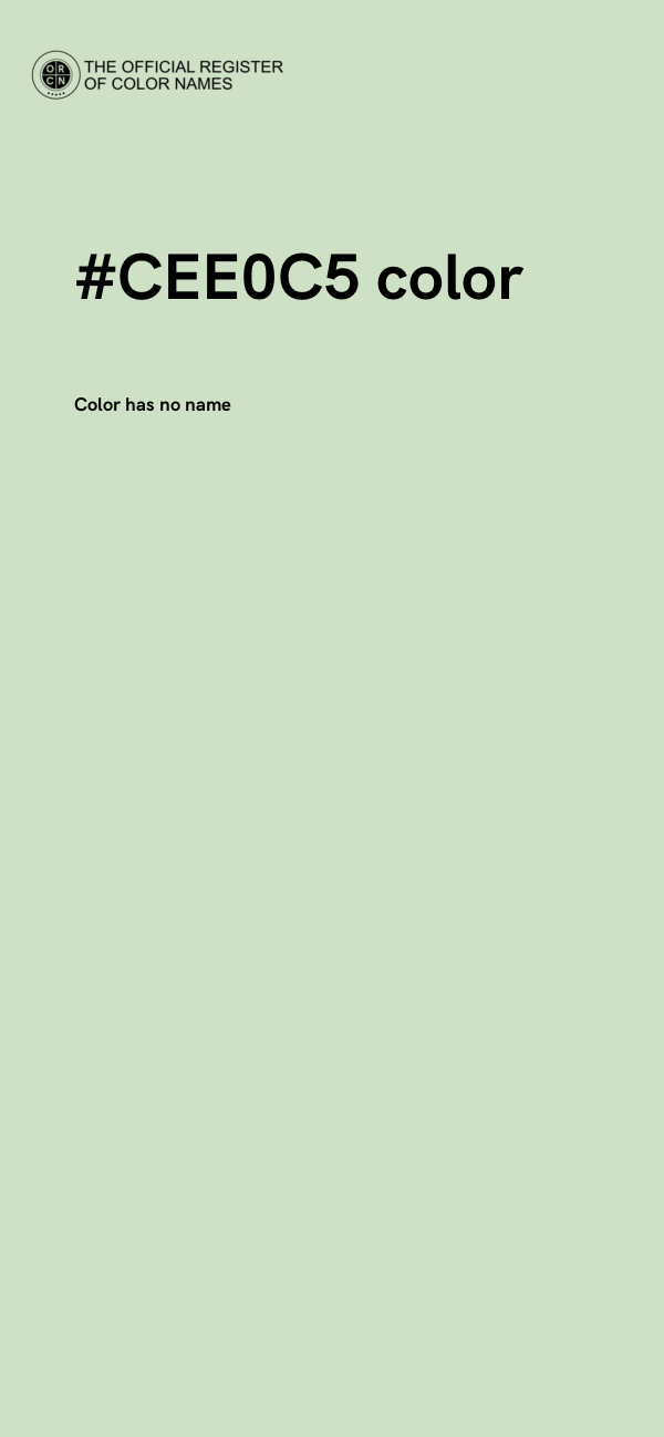 #CEE0C5 color image