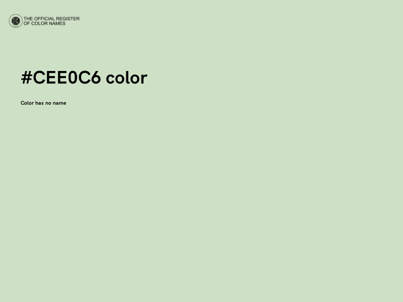 #CEE0C6 color image
