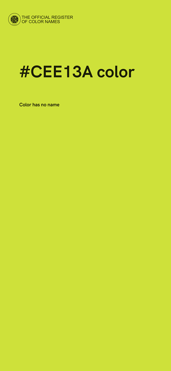 #CEE13A color image
