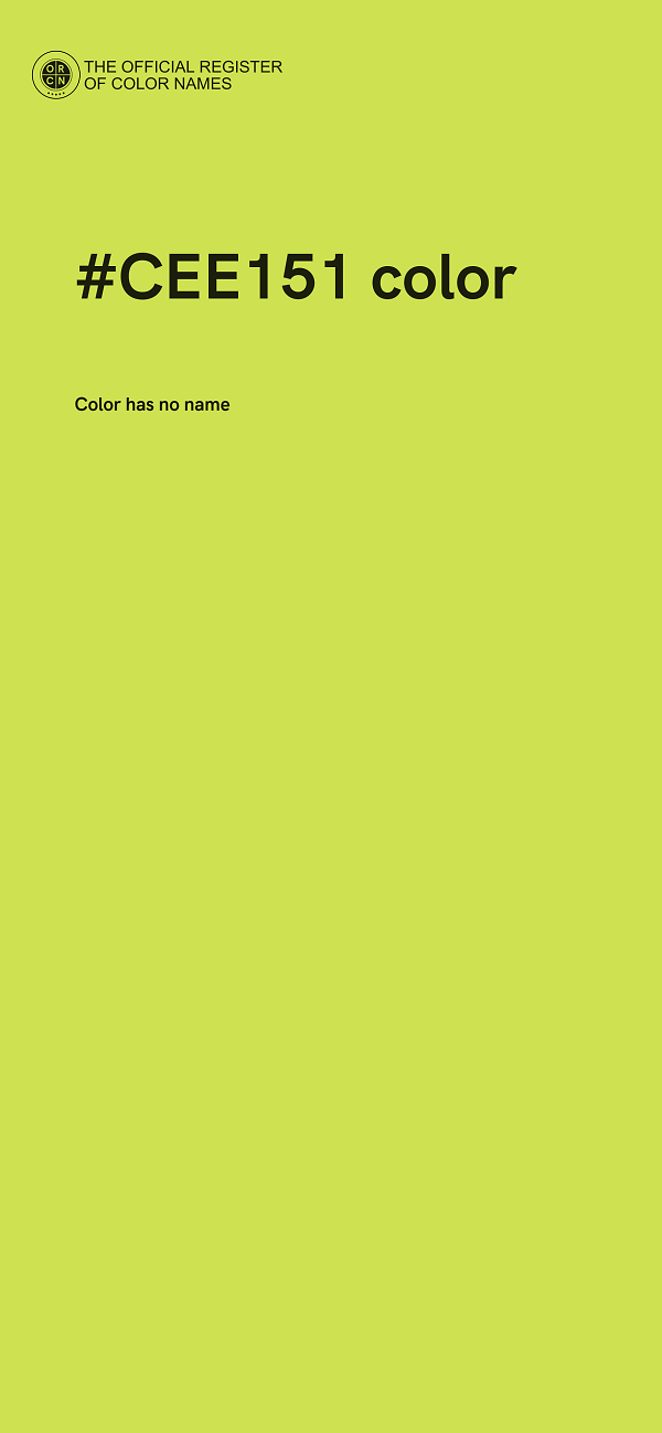 #CEE151 color image