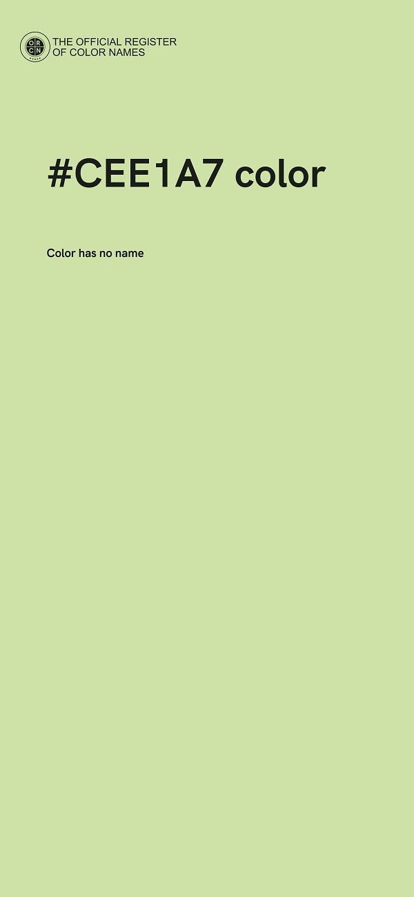 #CEE1A7 color image