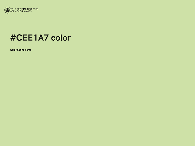 #CEE1A7 color image