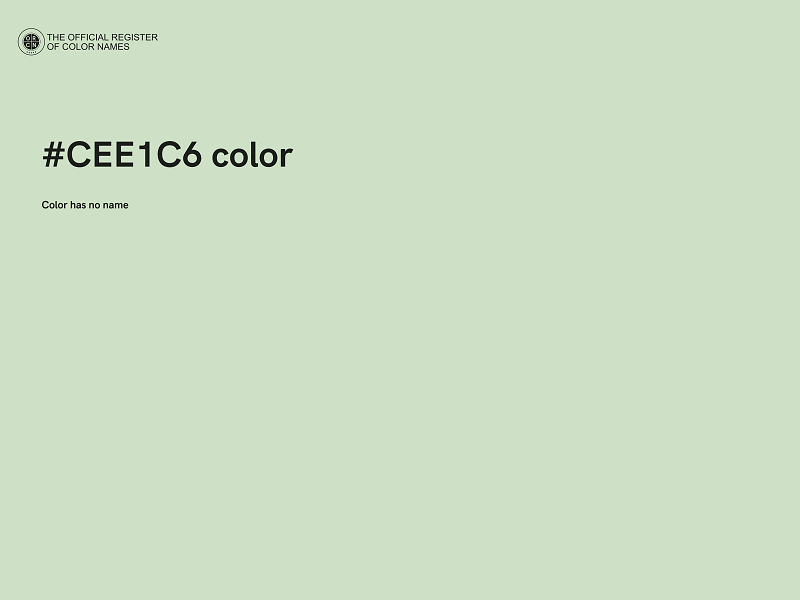 #CEE1C6 color image