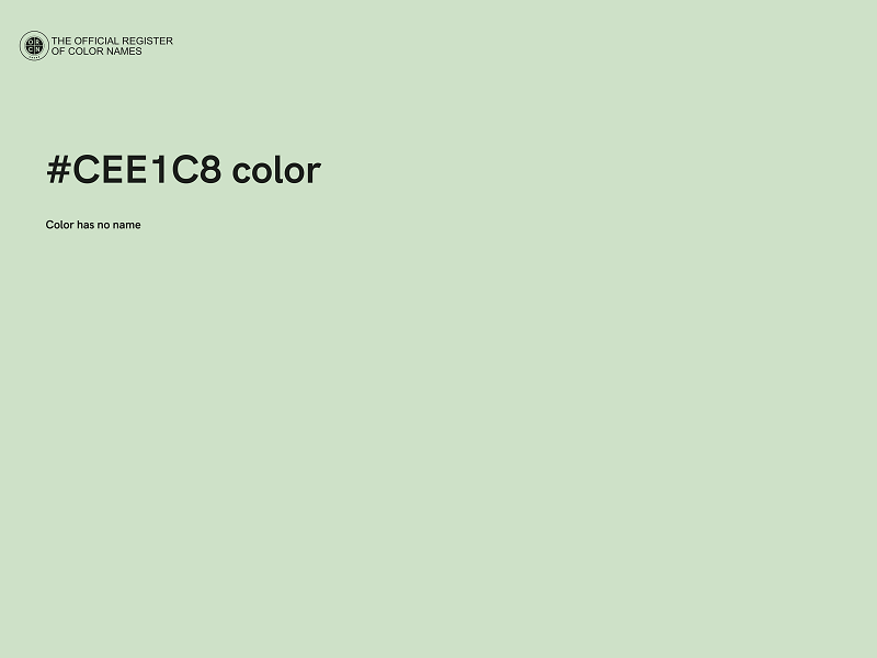 #CEE1C8 color image