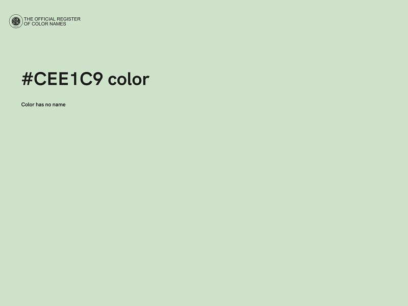 #CEE1C9 color image