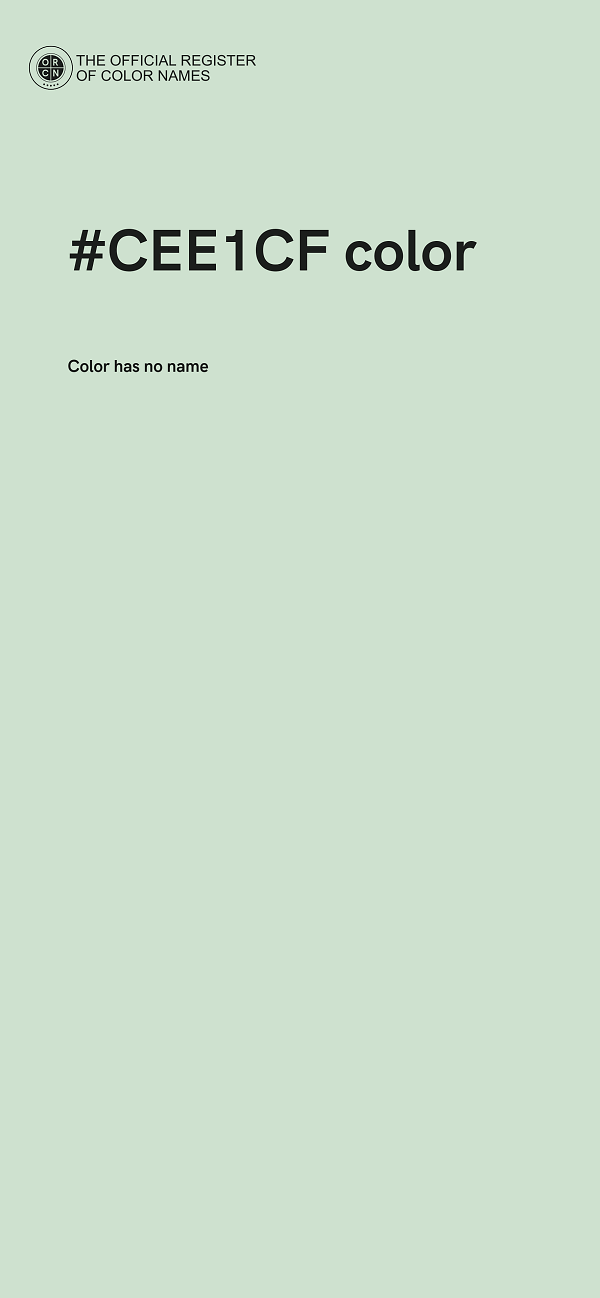 #CEE1CF color image