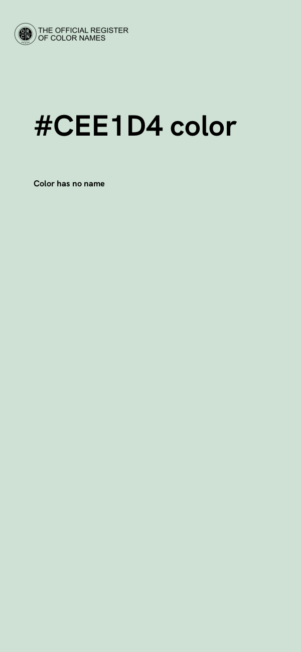 #CEE1D4 color image