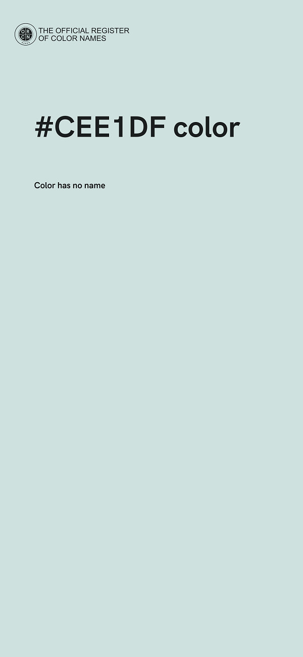 #CEE1DF color image