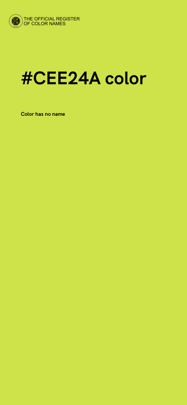 #CEE24A color image