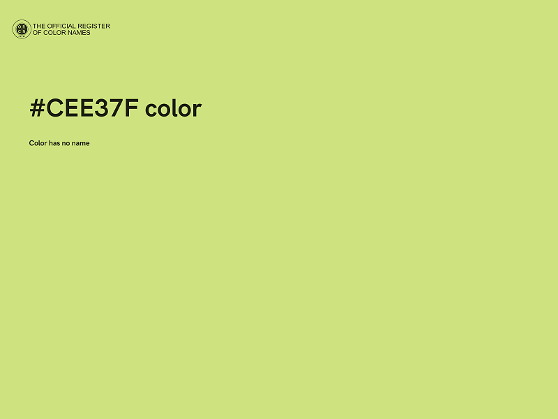 #CEE37F color image