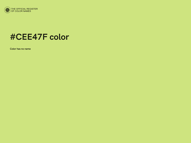 #CEE47F color image