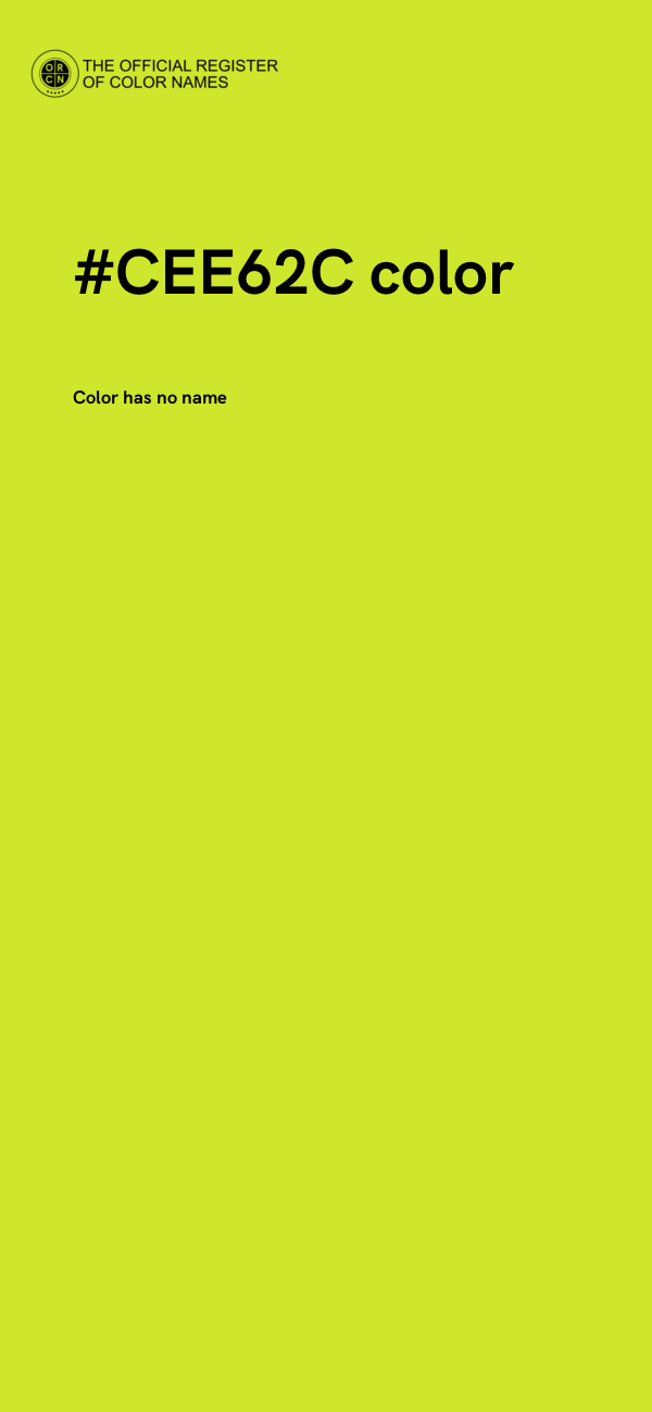 #CEE62C color image