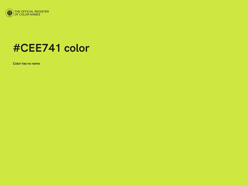 #CEE741 color image