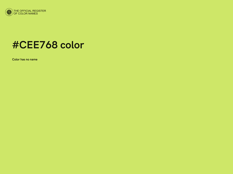 #CEE768 color image