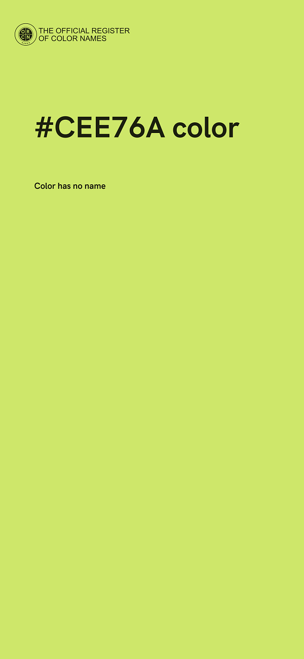 #CEE76A color image