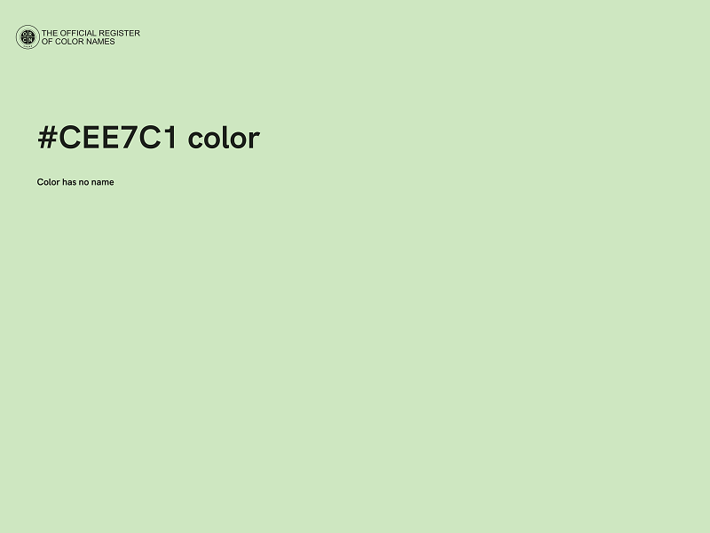 #CEE7C1 color image