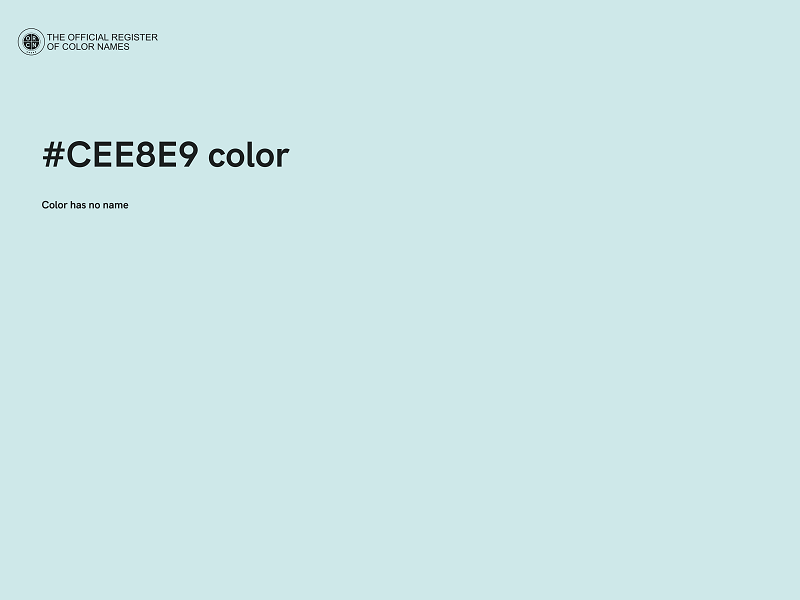 #CEE8E9 color image