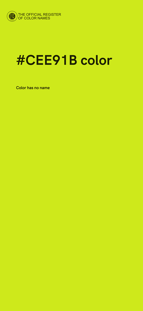 #CEE91B color image