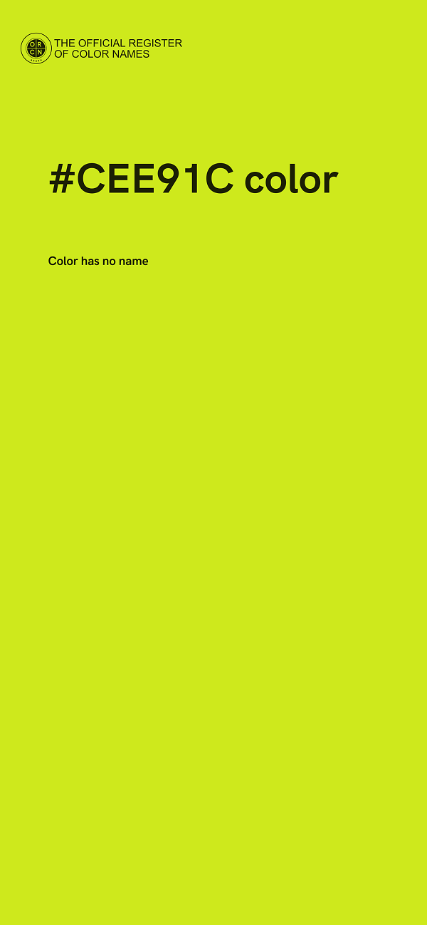 #CEE91C color image