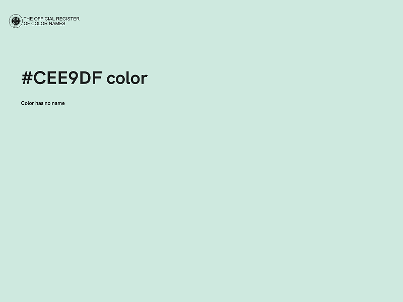 #CEE9DF color image