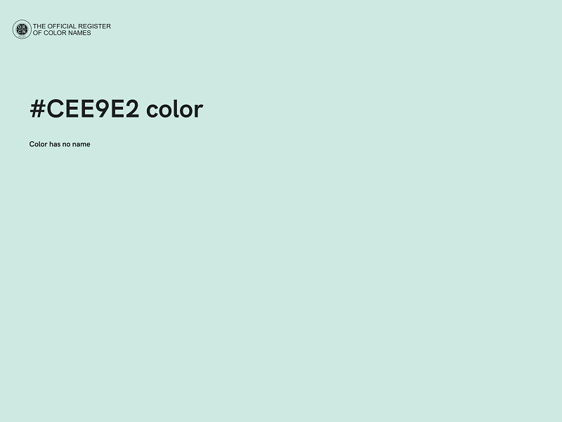 #CEE9E2 color image