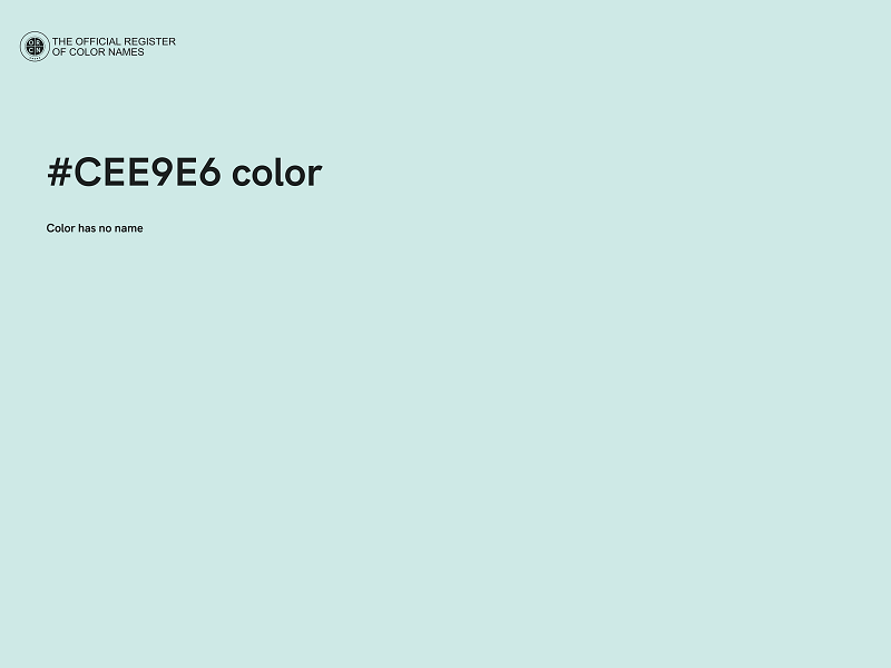 #CEE9E6 color image