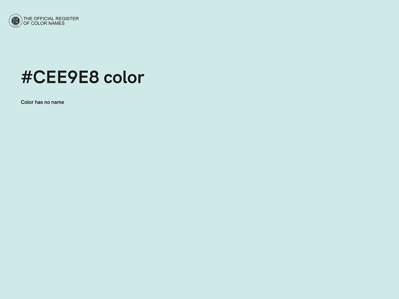 #CEE9E8 color image