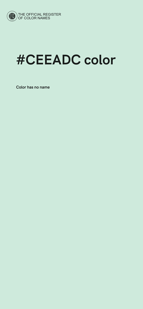 #CEEADC color image