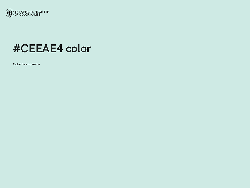 #CEEAE4 color image