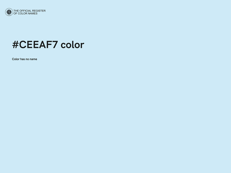 #CEEAF7 color image