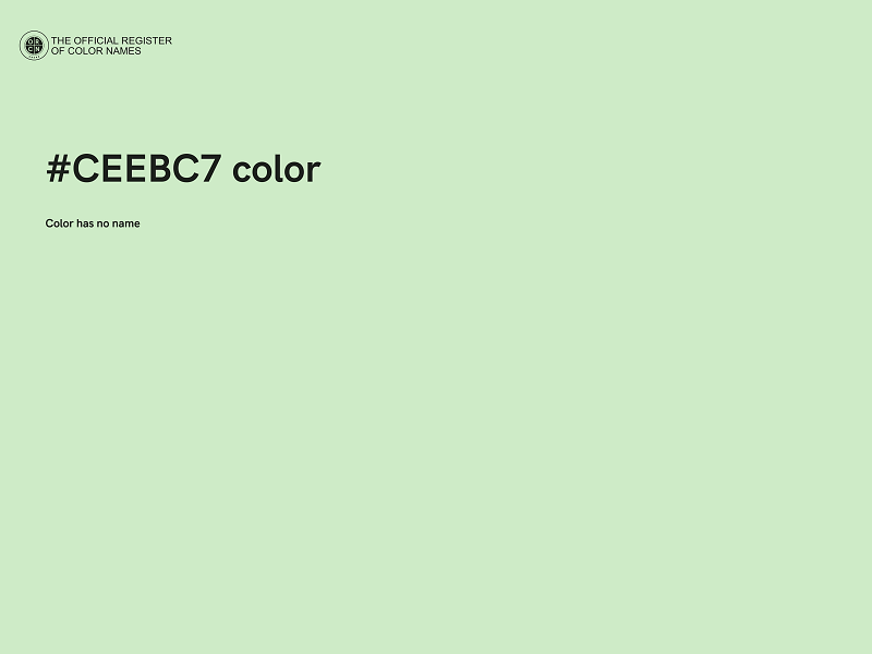 #CEEBC7 color image