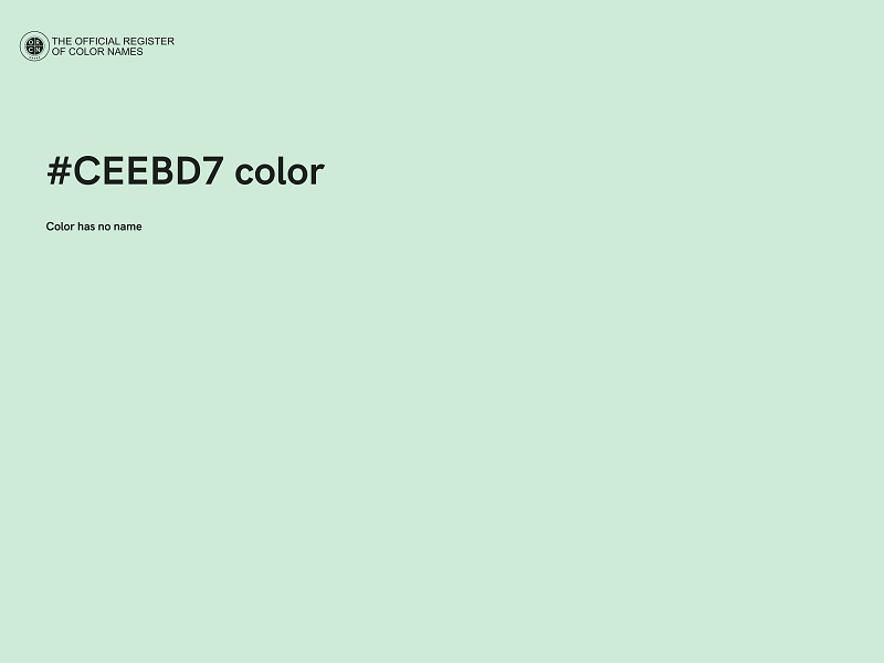 #CEEBD7 color image