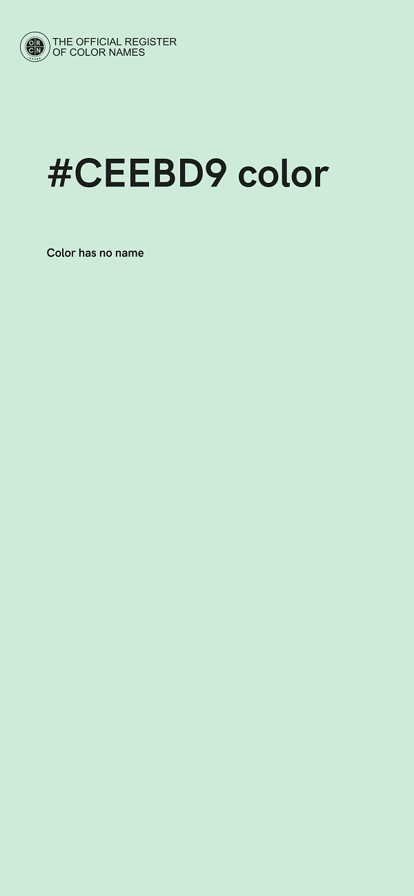 #CEEBD9 color image