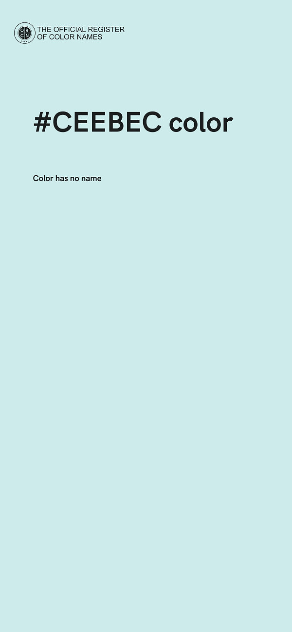 #CEEBEC color image