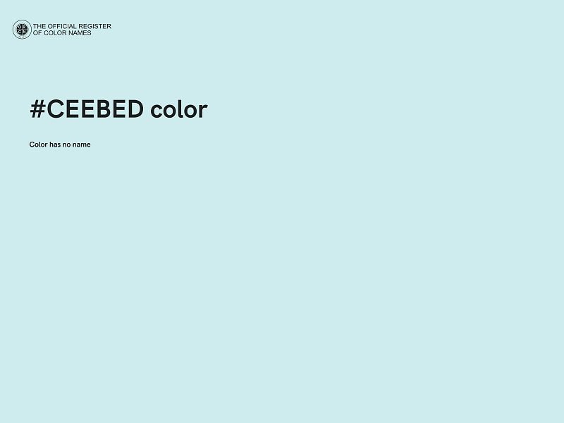 #CEEBED color image