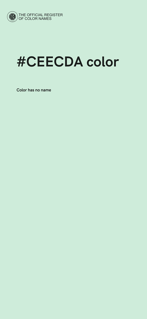 #CEECDA color image