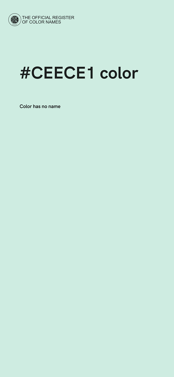 #CEECE1 color image
