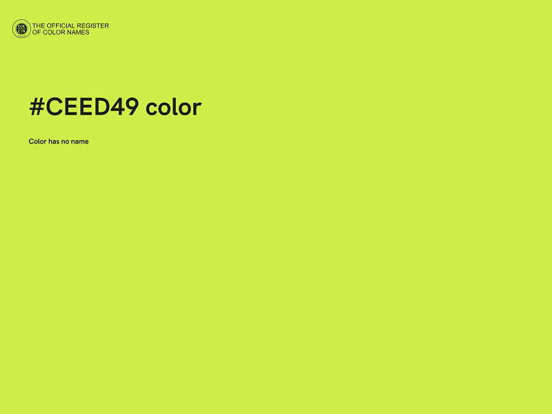 #CEED49 color image