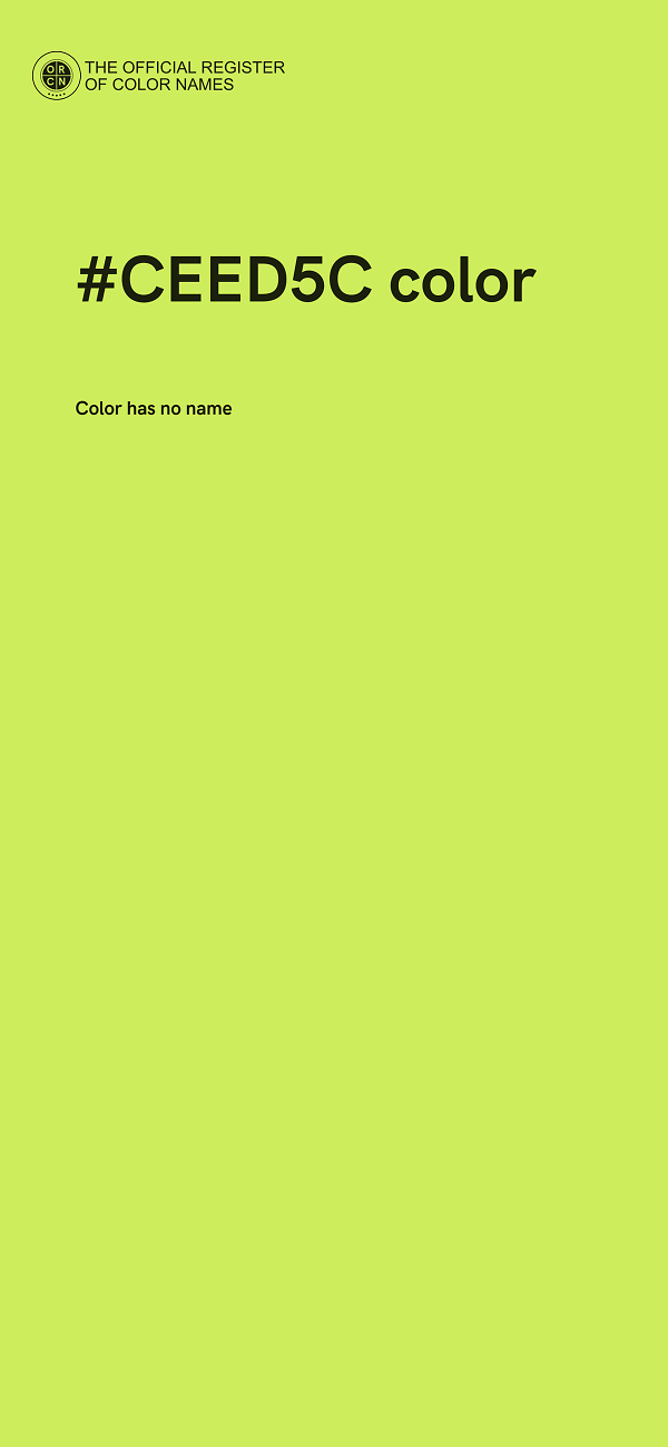 #CEED5C color image