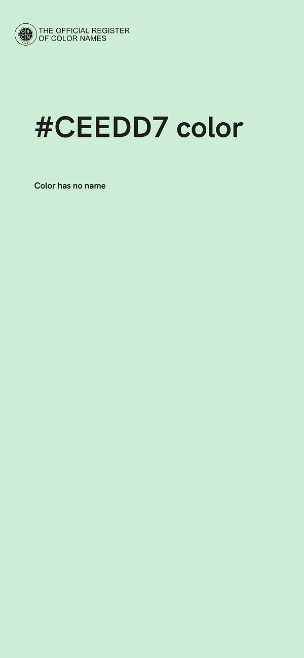 #CEEDD7 color image