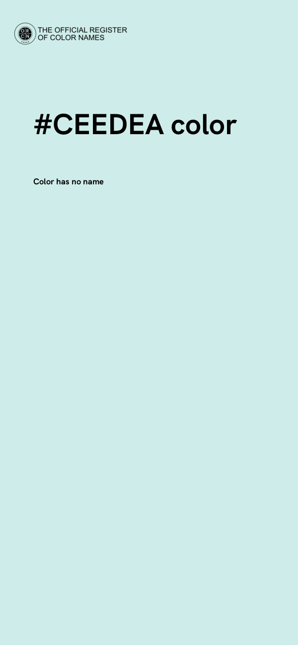 #CEEDEA color image