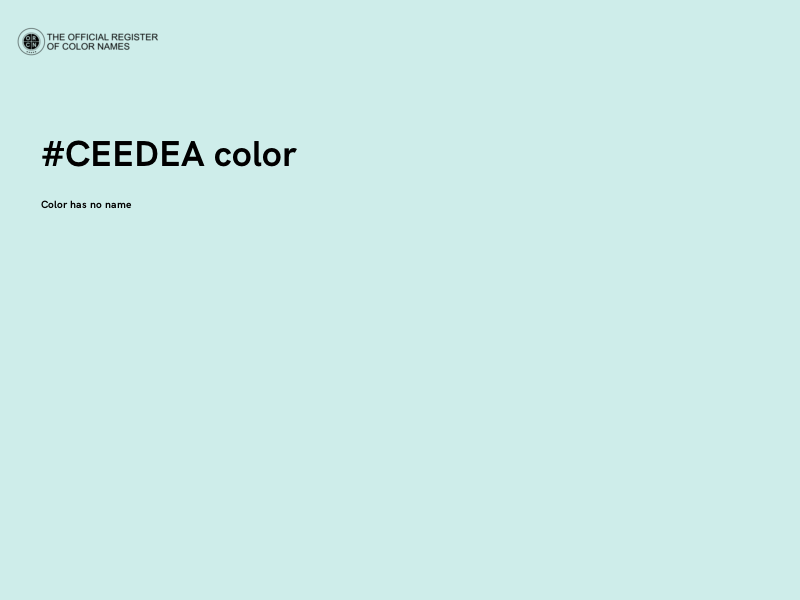 #CEEDEA color image